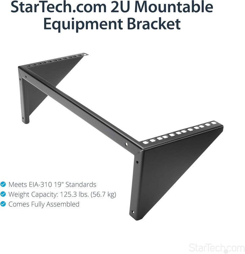 StarTech .com 4U Wall Mount Patch Panel Bracket - 19 inch Steel Vertical Mounting Rack for Network and Data Equipment, TAA (RK419WALLV) - Image 5