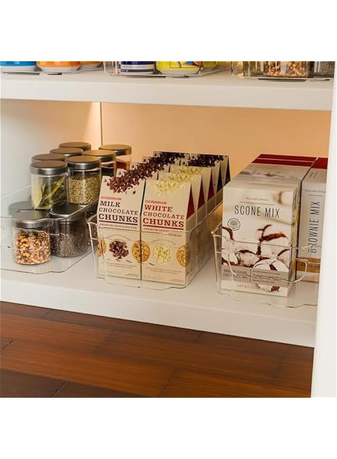 HOOKOR Refrigerator Organizer Bins - 4/6pcs Clear Plastic Bins For Fridge, Freezer, Kitchen Cabinet, Pantry Organization, BPA Free Fridge Organizer, 12.4 Long, Clear (6 Pcs) - Image 4