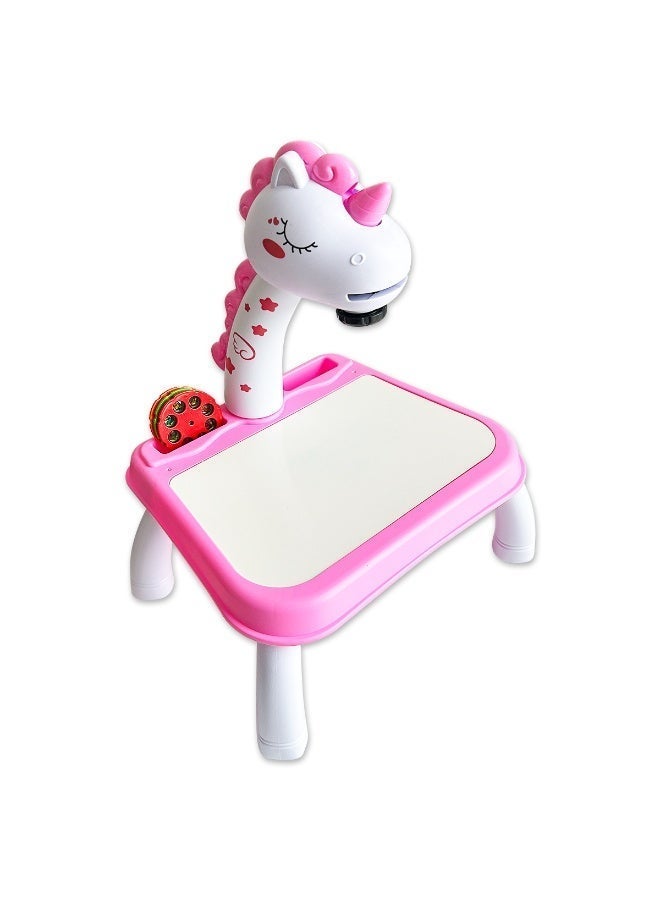 Teeny Baby Children's drawing projector set, including drawing board, crayons and coloring book - Unicorn themed art and craft toy, suitable for girls aged 3 to 5 years. - Image 4