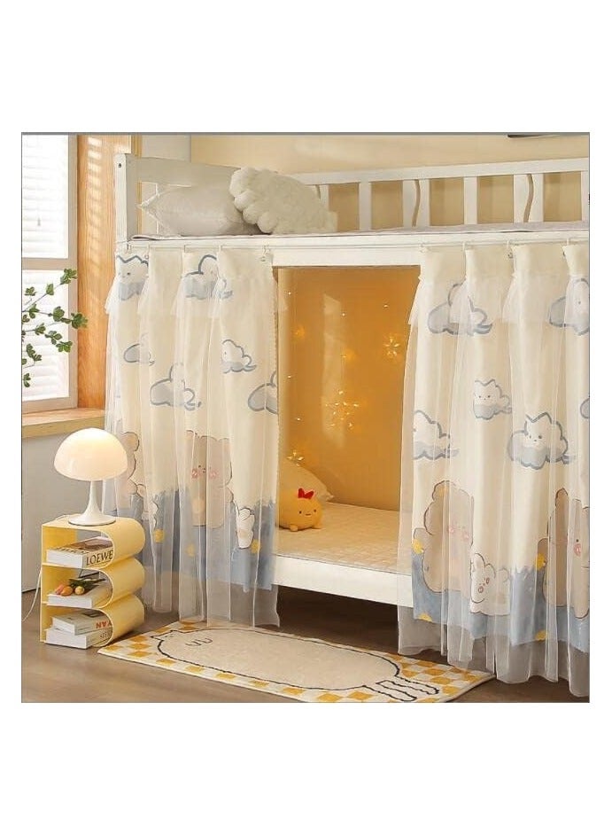 عام ستائر السرير، ستائر خيمة سرير فردي، ستائر سرير عاكسة للضوء، أسرة المهاجعين ضد الغبار، فراش عاكسة للضوء للطلاب، منامة فردية - Image 3