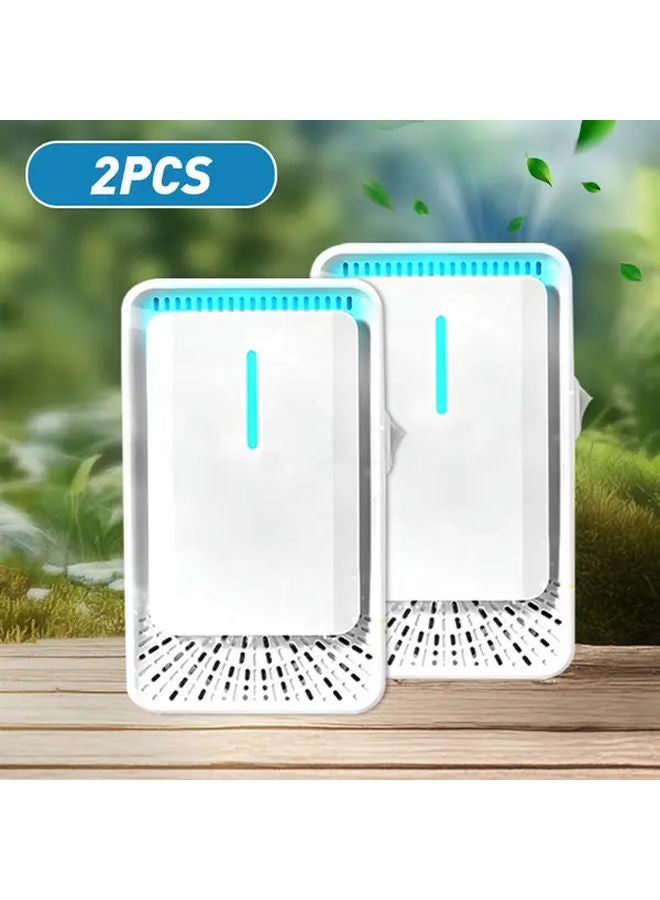 Portable Negative Ion Air Freshener 2pcs Low Noise Sleep Mode Ideal For Pet Odors - Image 1