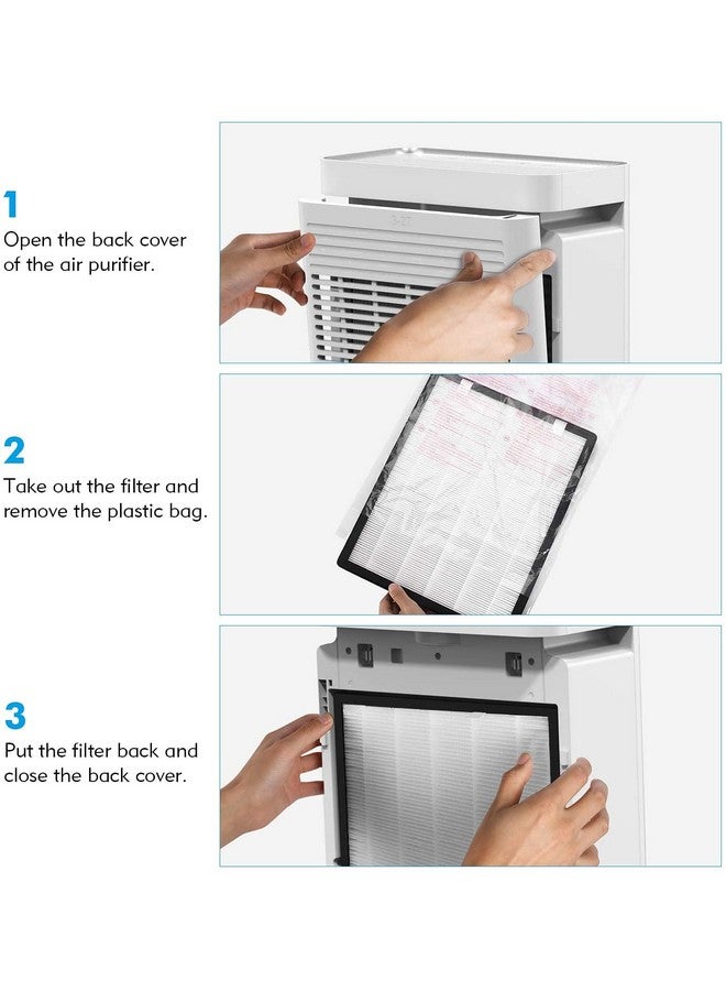 MOOKA H13 True HEPA Air Purifier Replacement Filter With Activated Carbon 4-in-1 For Large Room Filter Allergies Pollen Smoke Dust Pet Dander VOC - Image 5