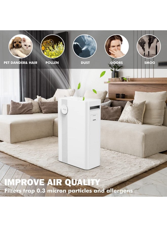 MOOKA H13 True HEPA Air Purifier Replacement Filter With Activated Carbon 4-in-1 For Large Room Filter Allergies Pollen Smoke Dust Pet Dander VOC - Image 2