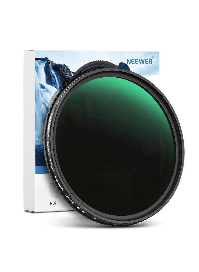 NEEWER/newer ND2-nd32 MRC Adjustable ND Filter Mirrorless Slr 37-82mm Lens Light Reduction Filter-Color:Newly 72mm ND2-ND32 MRC Adjustable ND Filter (hd & Large & Small Head)  - Image 1