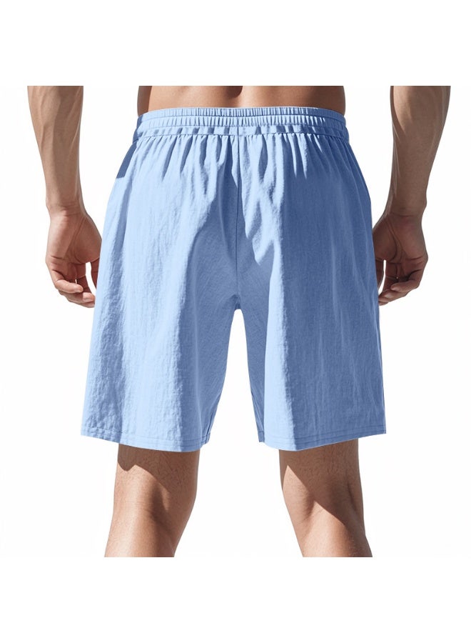YUKE Men's athletic and casual shorts, comfortable drawstring pocket shorts, breathable summer shorts, stylish beach shorts, elastic waistband design, suitable for sports, running, fitness, ball sports and family wear. - Image 2