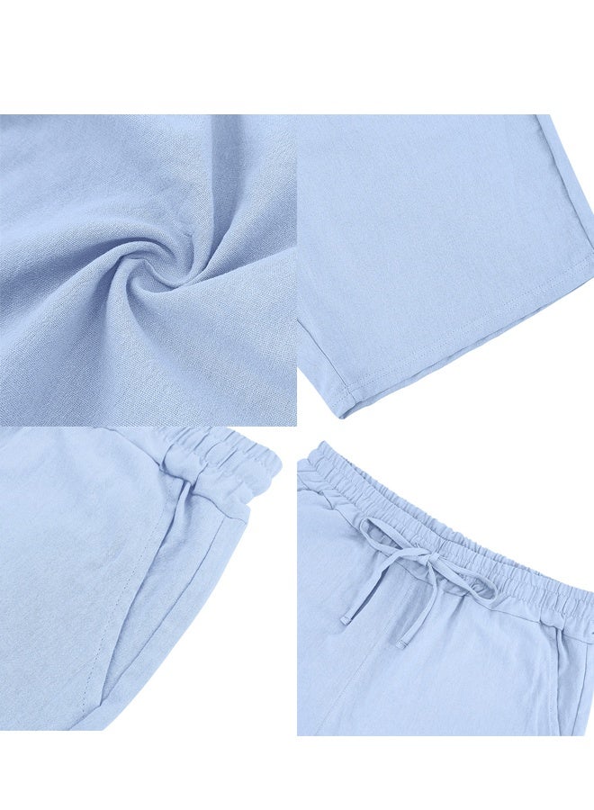 YUKE Men's athletic and casual shorts, comfortable drawstring pocket shorts, breathable summer shorts, stylish beach shorts, elastic waistband design, suitable for sports, running, fitness, ball sports and family wear. - Image 5