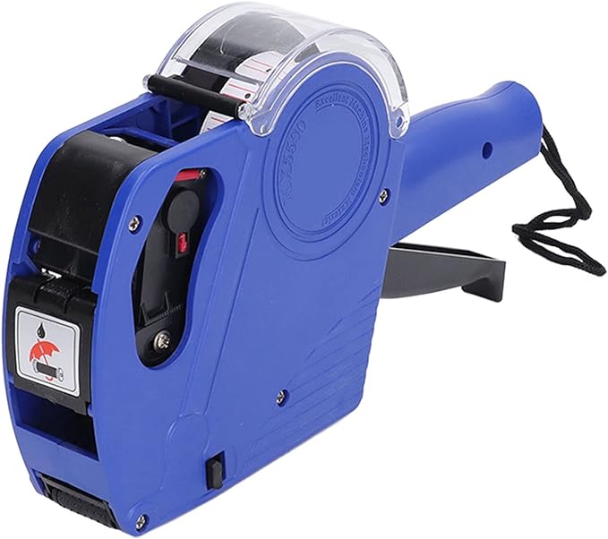 Portable Manual Label Maker 8 Digits Cart Mounted Marking Tool Compact Blue - Image 1