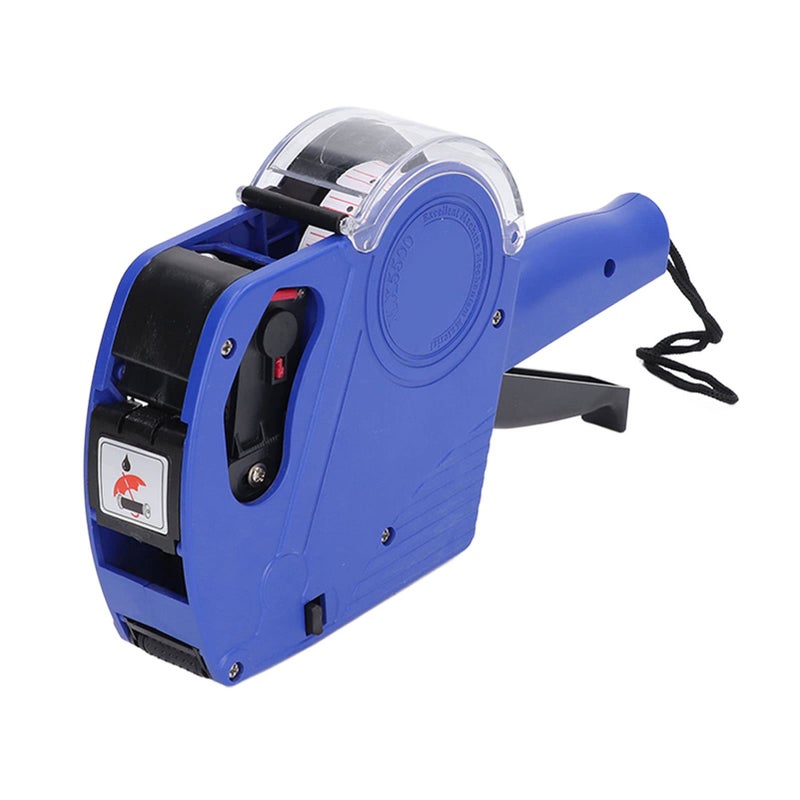 Portable Manual Label Maker 8 Digits Cart Mounted Marking Tool Compact Blue - Image 2