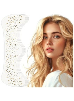 Gold Glitter Freckles Face Tattoo, Sparkle Makeup Patches - 3pcs