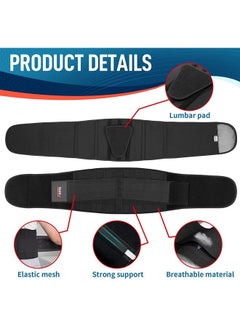 FEATOL FEATOL Back Brace Support Belt-Lumbar Support Back Brace for Back Pain, Sciatica, Scoliosis, Herniated Disc Adjustable Support Straps-Lower Back Brace with Removable Lumbar Pad for Men & Women  - Image 3