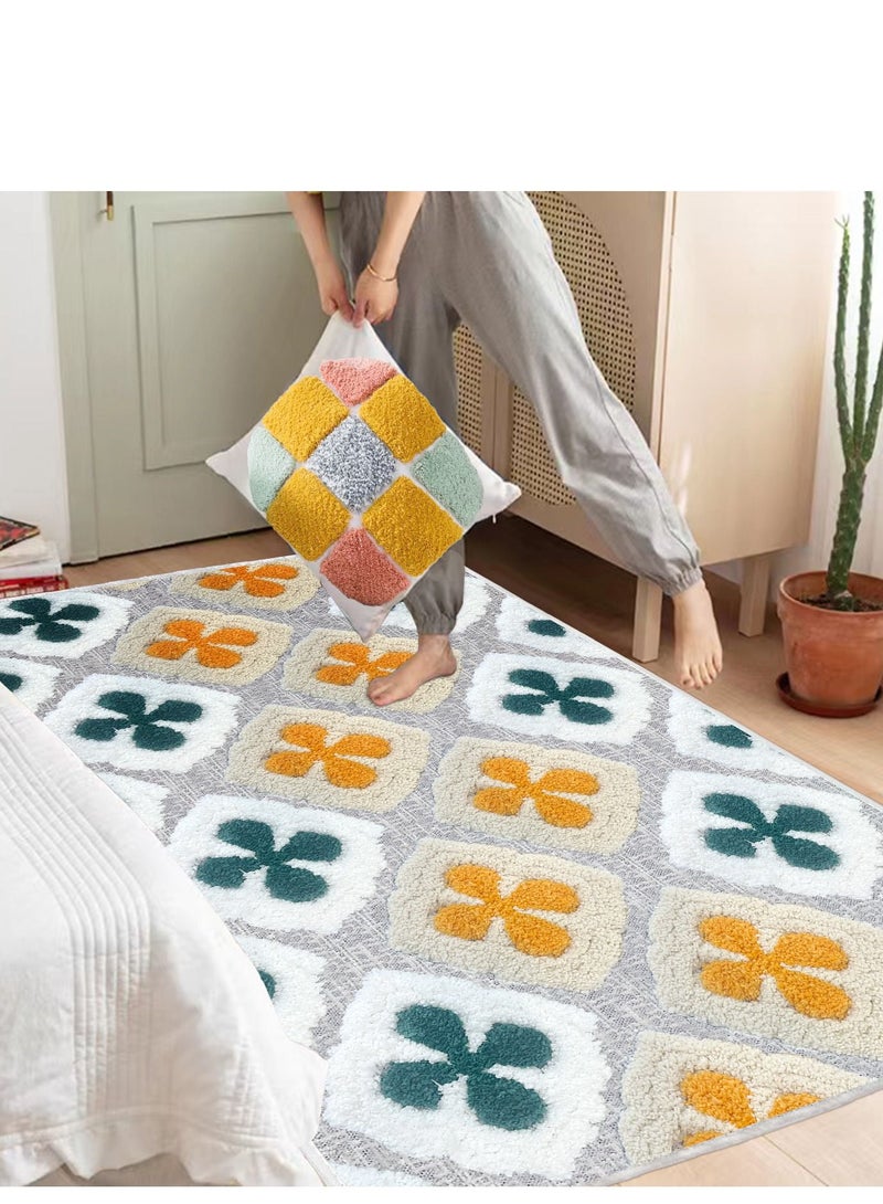 Rectangular Soft Touch Carpet Multicolour 120x180cm