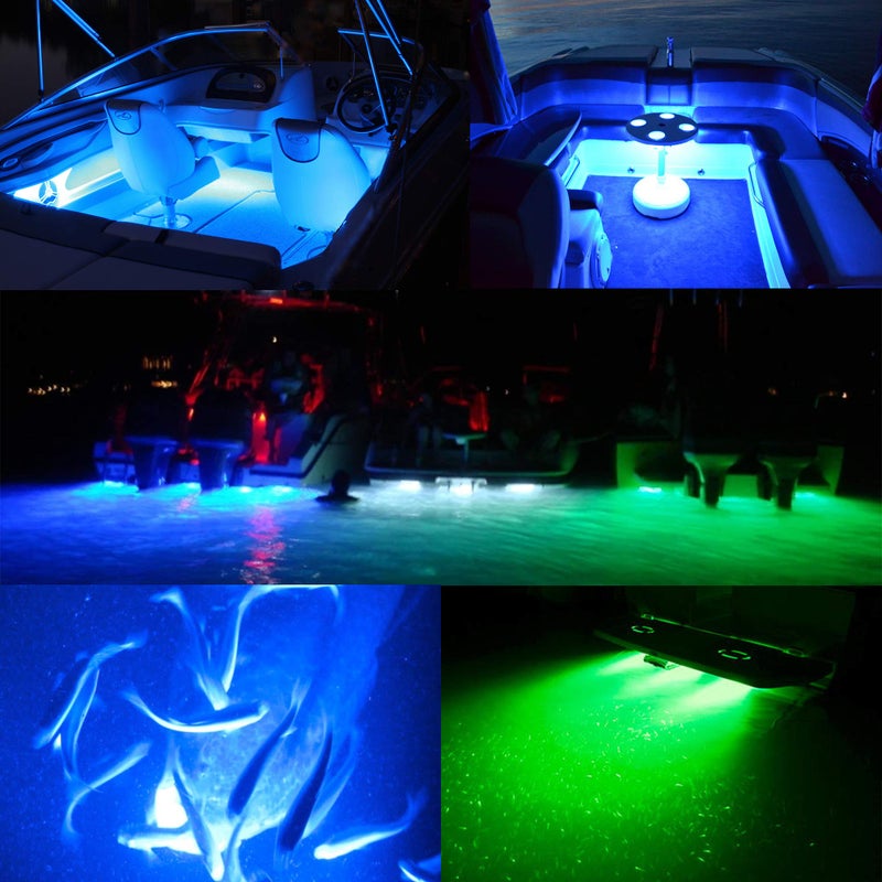 HUSUKU Marine Courtesy Lights, 316 Stainless Steel, SOOP3 P0-1 1200LM 3" White Round 18LED IP65 Boat Transom Mount Light, Waterproof LED Lights Stern/Interior/Cockpit/Pontoon/Marine Lights 10-36V - Image 3