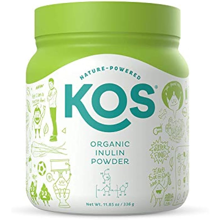 KOS Organic Inulin Powder, Unflavored & Unsweetened Superfood - Vegan Inulin for Prebiotic Intestinal Support, Digestive Health Promoting - USDA Certified, Non-GMO, Soy & Gluten-Free, 112 Servings Bag - Image 1