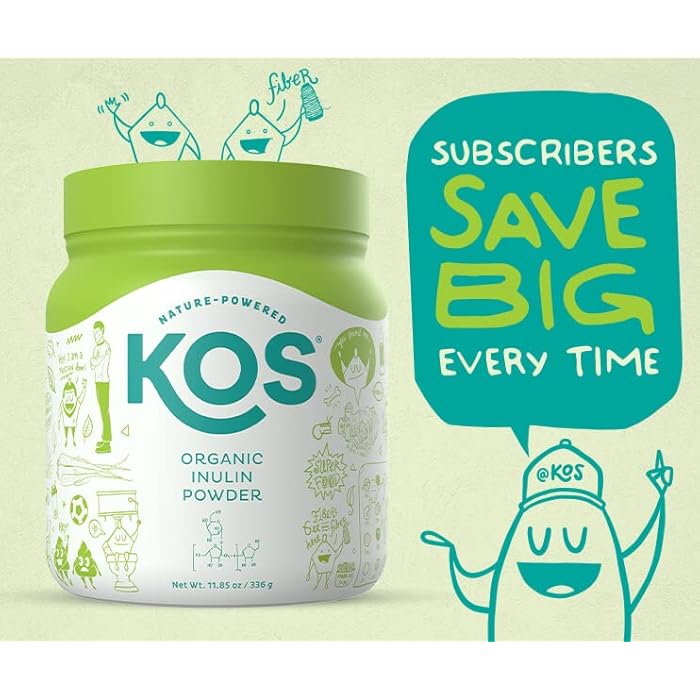 KOS Organic Inulin Powder, Unflavored & Unsweetened Superfood - Vegan Inulin for Prebiotic Intestinal Support, Digestive Health Promoting - USDA Certified, Non-GMO, Soy & Gluten-Free, 112 Servings Bag - Image 3