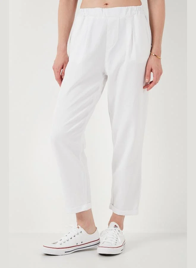 Lela Lela Slim Fit Normal Waist Straight Leg Trousers Women's Pants 668YP5372