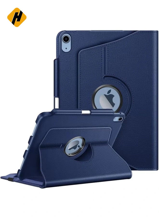 HuHa 360-Degree Rotating iPad Air Case (10.9 Inch) - Compatible with 5th & 4th Generation, Includes Pencil Holder and Auto Sleep/Wake Function, Navy Blue  - Image 1