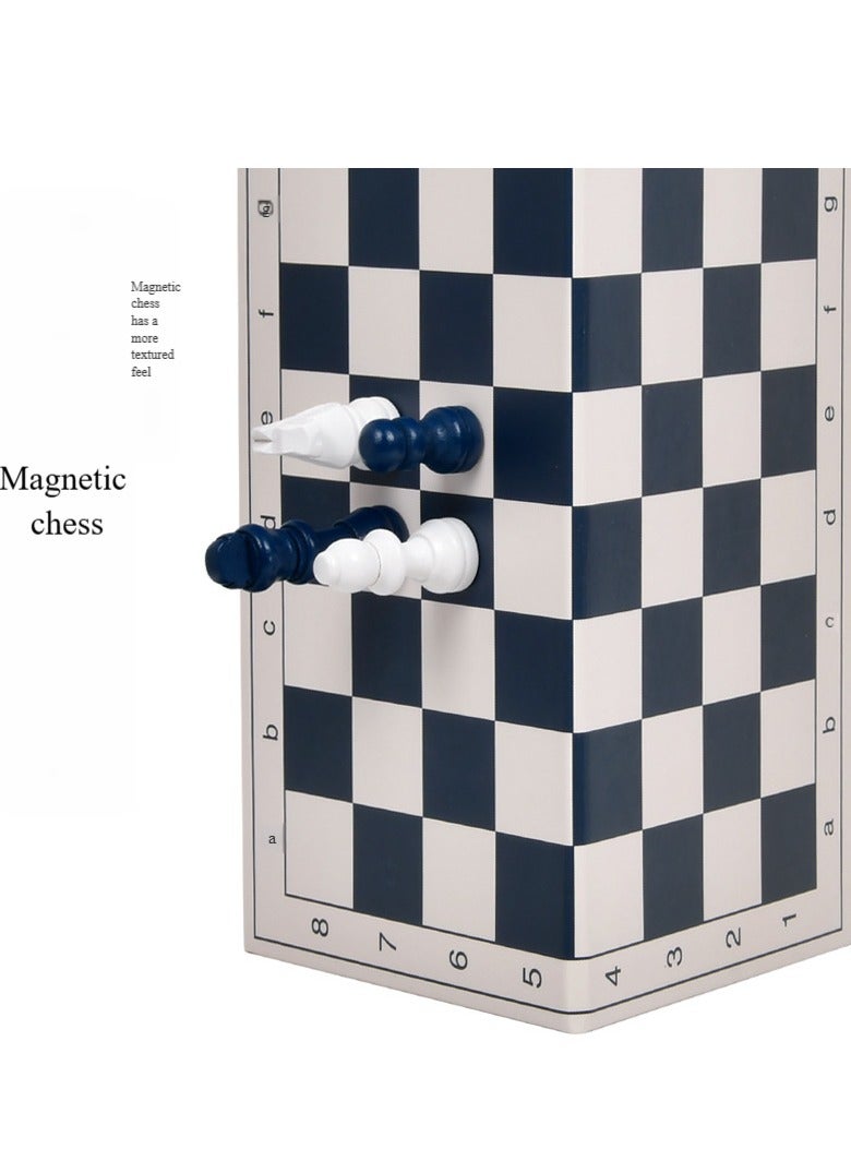 3-in-1 Folding Board Chess, Kids & Adults Magnetic Set with Checkers & Backgammon (Beginner-Friendly) - Image 3