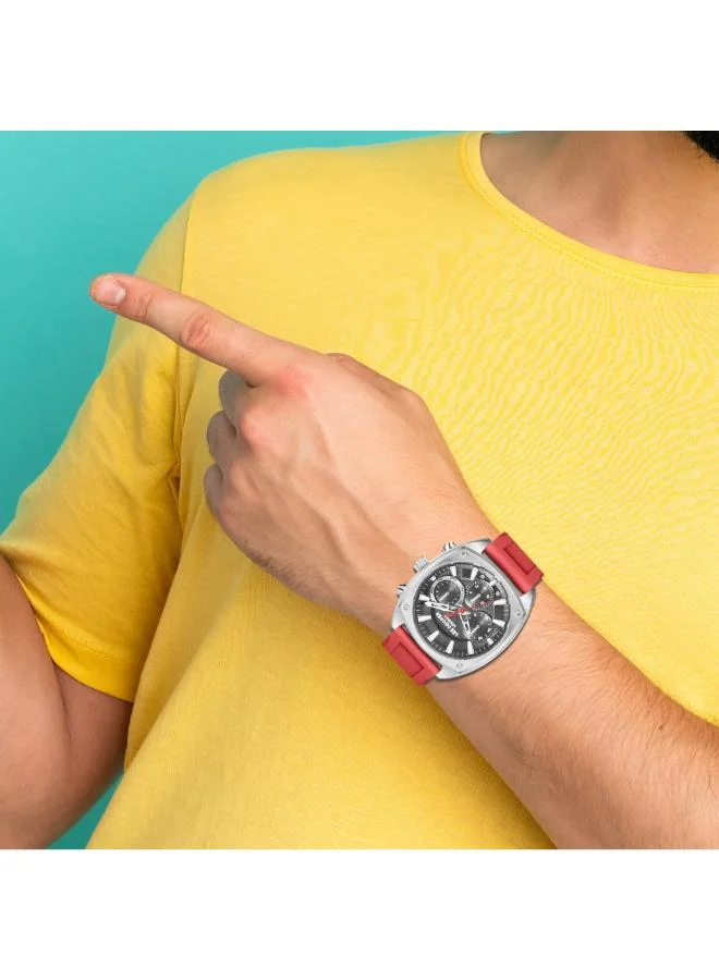Lee Cooper grey Men's Silicone Multi Function Watch LC08237.468 - 43x50,5 mm for Men | Best Price UAE