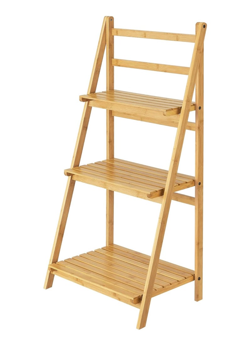 DubaiGallery Bathroom Shelf - Bamboo - Ladder Shelf - With 3 Shelves - Stylish Loom - Image 1
