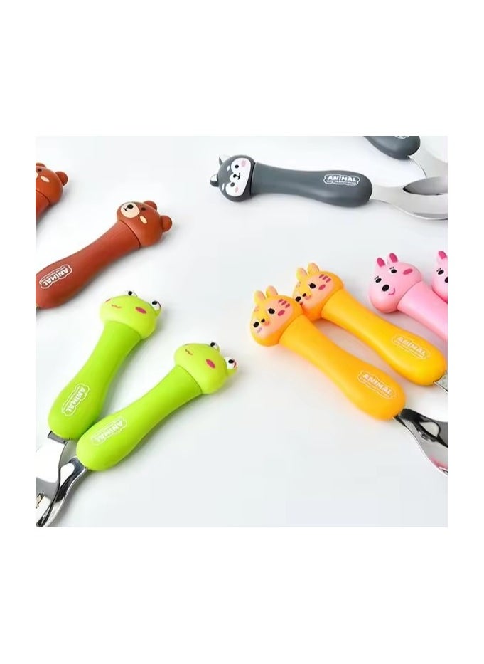 bellanina - High Quality Bendable Stainless Steel Baby Cutlery Fork and Spoon Set - Image 1