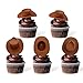 Gexolenu 20 Pcs Plastic Mini Cowboy Hat Decoration Western Cowgirl Hat Doll Hats for Dollhouse Party Decoration Boy Girl Birthday Cake Decor SupplyBrown - Image 2