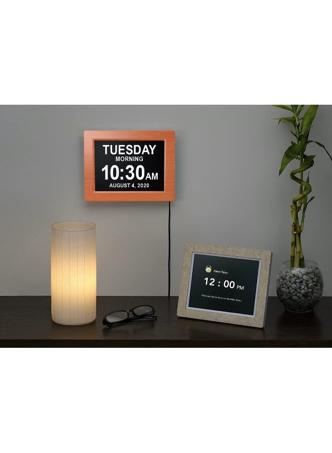 American Lifetime New 2026 Dementia Clock Large Digital Clock for Seniors Large Display with Custom Alarms Calendar Clock with Day Date for Elderly Clear Numbers Alzheimer Digital Clock Wood - Image 4