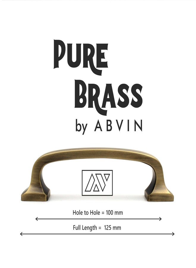 ABVIN Premium Solid Brass Cabinet Bar Pull Handles Antique Vintage Furniture Hardware Drawers Kitchens Cupboard Door (AV-CH-054-AB) (4.9 inch) - Image 3