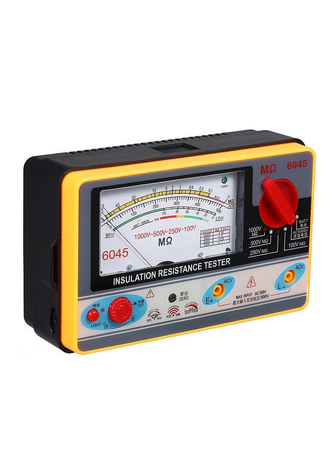 Generic - Insulation Resistance Meter Digital Ohmmeter Megger Handheld Insulation Tester Megameter 0-2000MΩ 100V/250V/500V/1000V High Accuracy Megohmmeter Insulation Measurement Instrument - Image 1