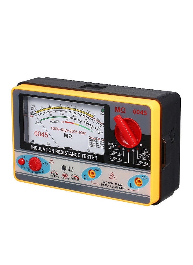 Generic - Insulation Resistance Meter Digital Ohmmeter Megger Handheld Insulation Tester Megameter 0-2000MΩ 100V/250V/500V/1000V High Accuracy Megohmmeter Insulation Measurement Instrument - Image 1
