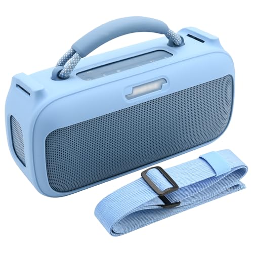 TXEsign Silicone Case for New Bose SoundLink Max Portable Speaker, Travel Carrying Case Protective Replacement Cover with Shoulder Strap Charging Port Cover (Blue Dusk) - Image 1