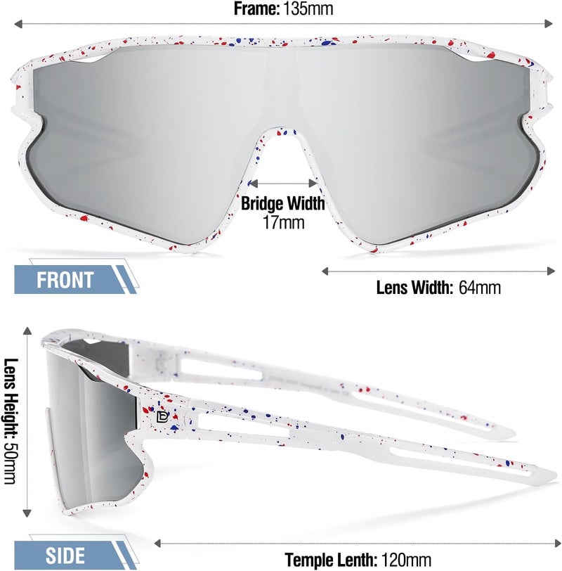 DUCO Kids Sunglasses Polarized UV Protection 400 - Kids Sports Sunglasses Boys with Lightweight TR90 Frame - Youth Baseball and Cycling Sun Glasses for Boys & Girls - DK268 - Image 2