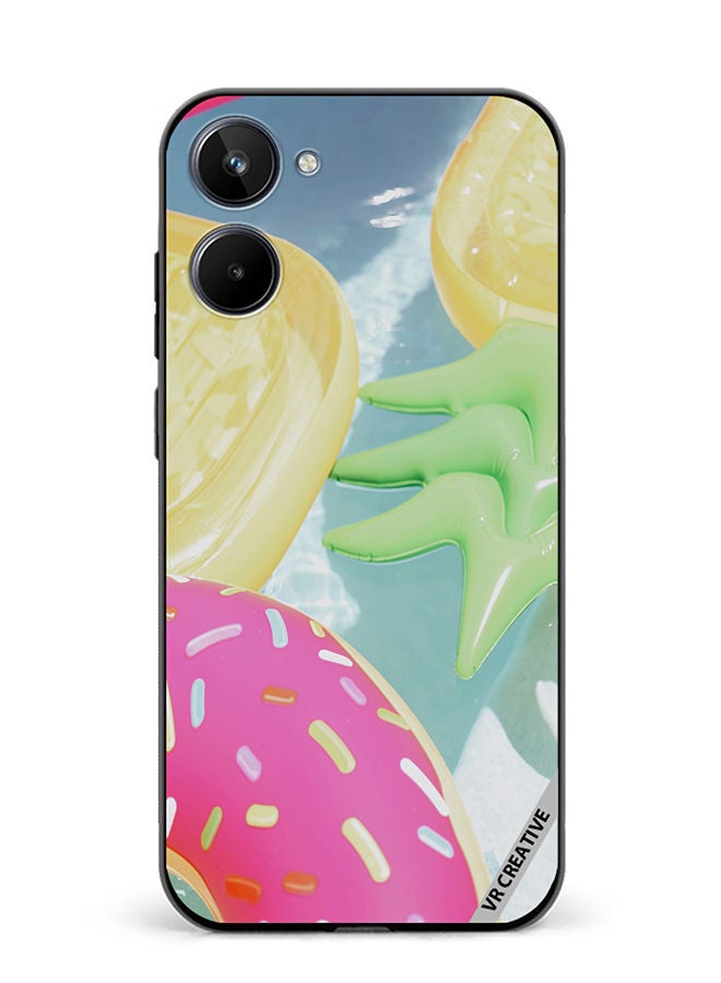 VR CREATIVE Protective Case Cover For Realme 10 Pool Fun Design Multicolour - Image 1