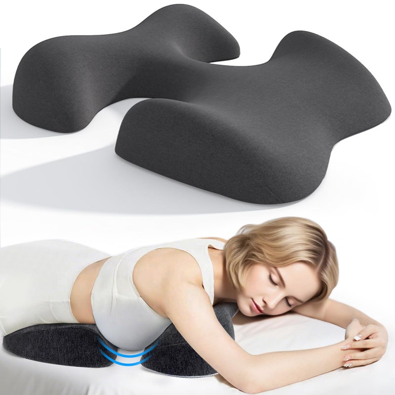 KONOVOLY Breast Pillow for Massage, Women's Massage Bolster Face Down Pillow for Sleeping with Non-Slip Bottom, Home Head Cushion and Chest Cushion for SPA-Dark Gray - Image 1