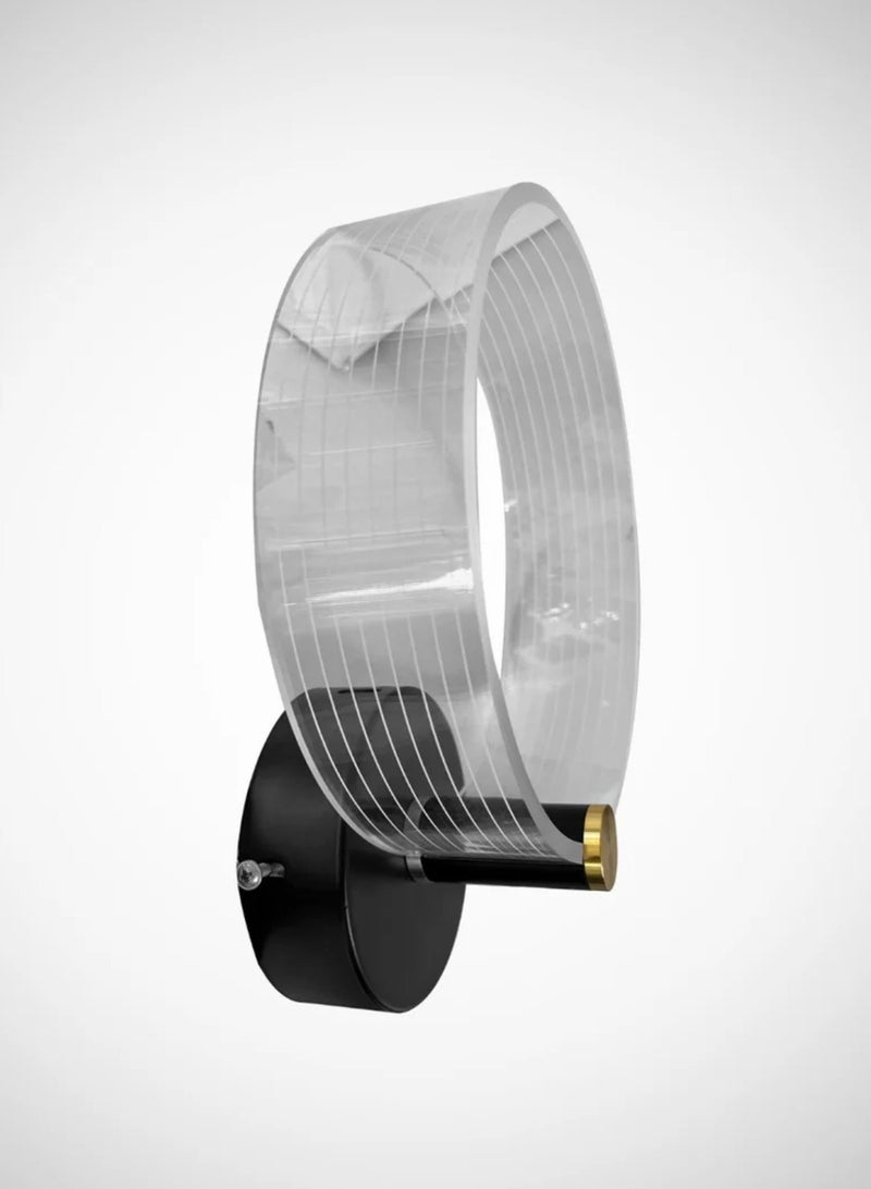 مصباح حائط داخلي LED أكريليك 3000 كلفن أسود 26 × 22 سم - Image 4