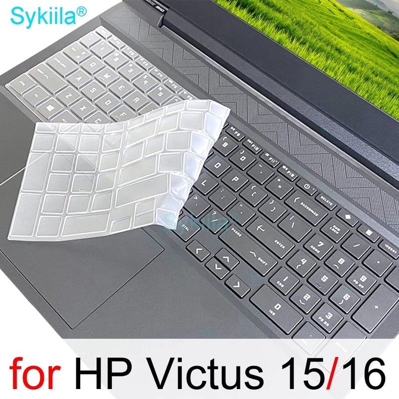 Raya غطاء حماية لوحة المفاتيح السيليكوني لجهاز HP Victus 15 [سلسلة 15-FA 15-FB] (15.6 بوصة) و HP Victus 16 (16.1 بوصة) لأجهزة الألعاب (سيليكون شفاف) - Image 5