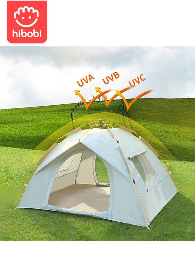 Outdoor portable folding automatic camping beach quick-open camping tent with rain proof silver glue coating