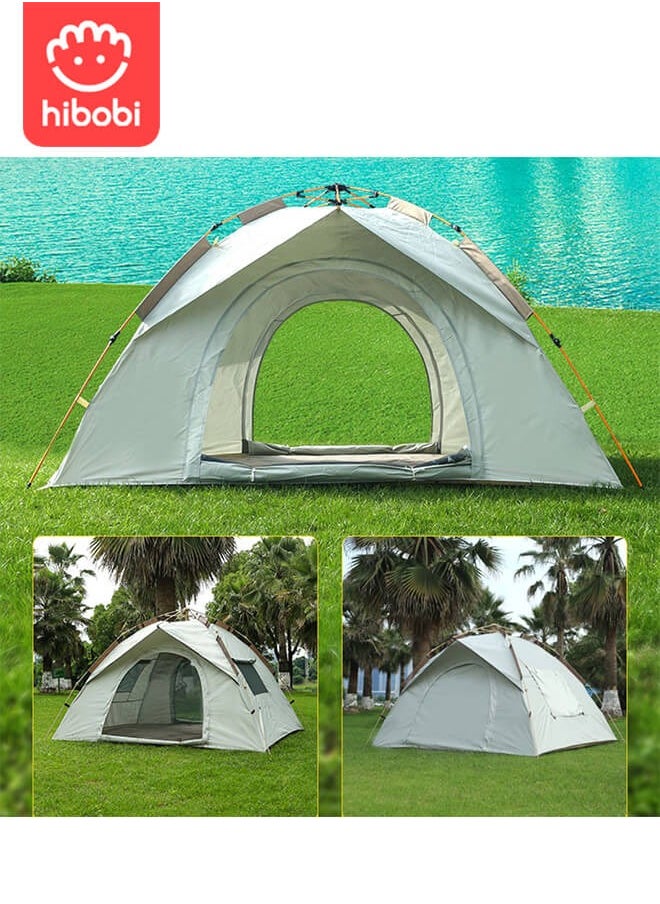 Outdoor portable folding automatic camping beach quick-open camping tent with rain proof silver glue coating