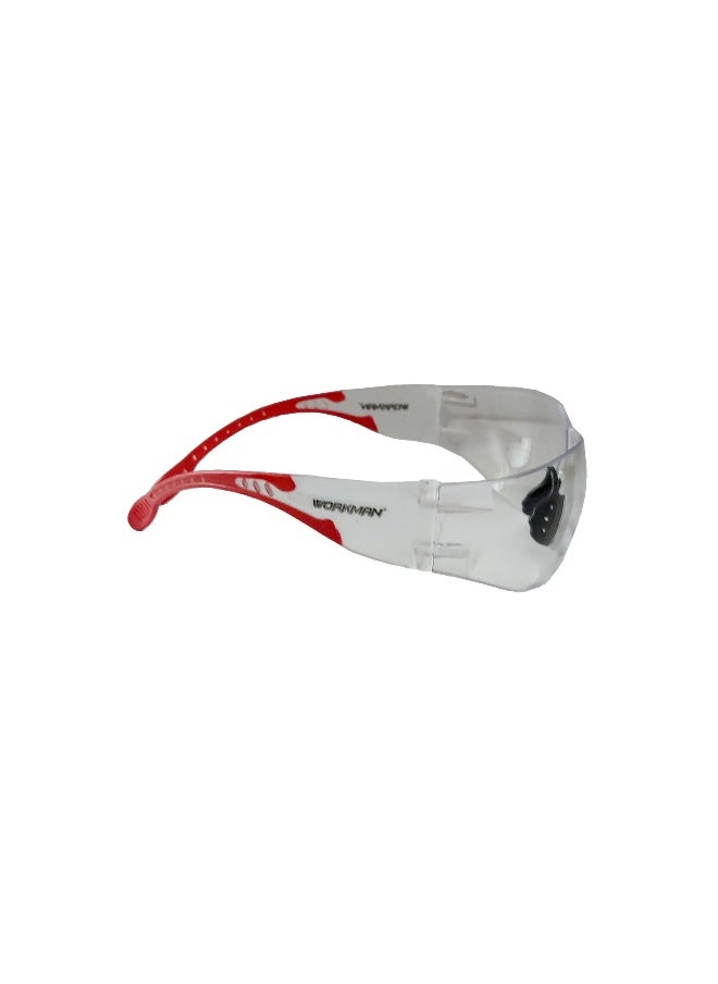 Workman - Work | Pack of 1MAN SG-71062C HERON Safety Goggles with Clear Lens | Lightweight, Scratch & Impact Resistant | Safety Glasses for Multipurpose Use for Pollution, Dust, Riding & Construction Work | Pack of 1 - Image 1