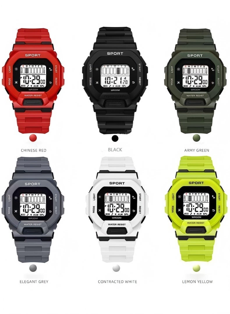 In Air 6Pcs Kids Water Resistant Digital Watch - Image 1
