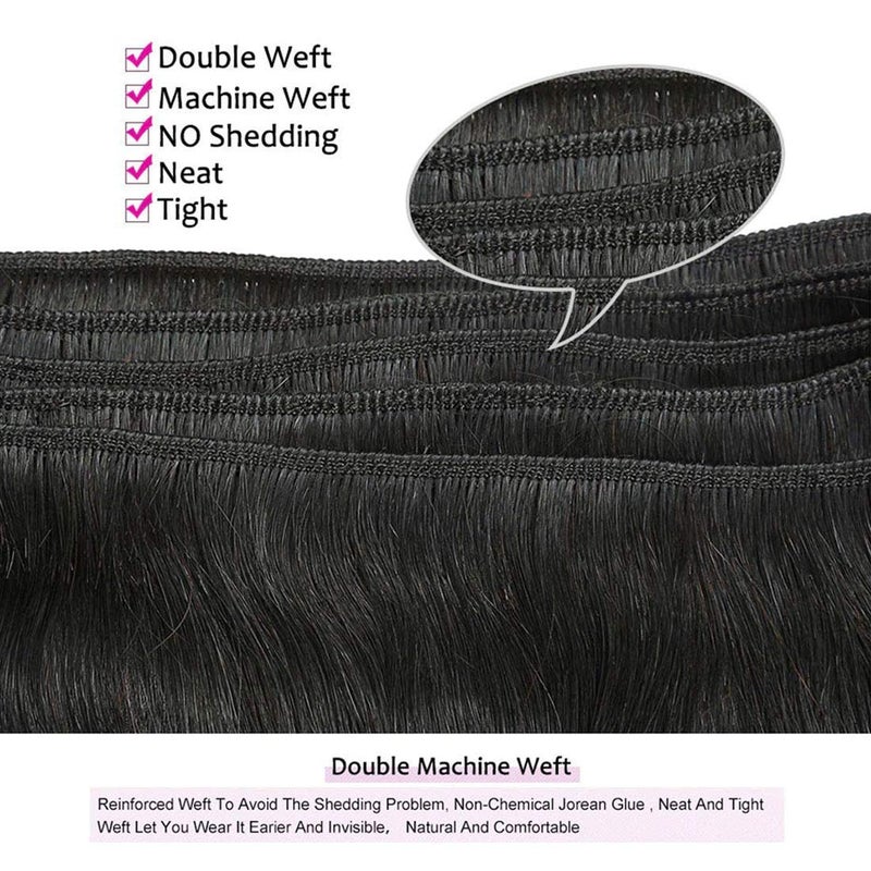 Liang Dian 12 Inch Human Hair Bundles Natural Color 4 Bundles 12A Brazilian Virgin Hair 100% Unprocessed Quick Weave Straight Human Hair Bundles(12"12"12"12") - Image 4