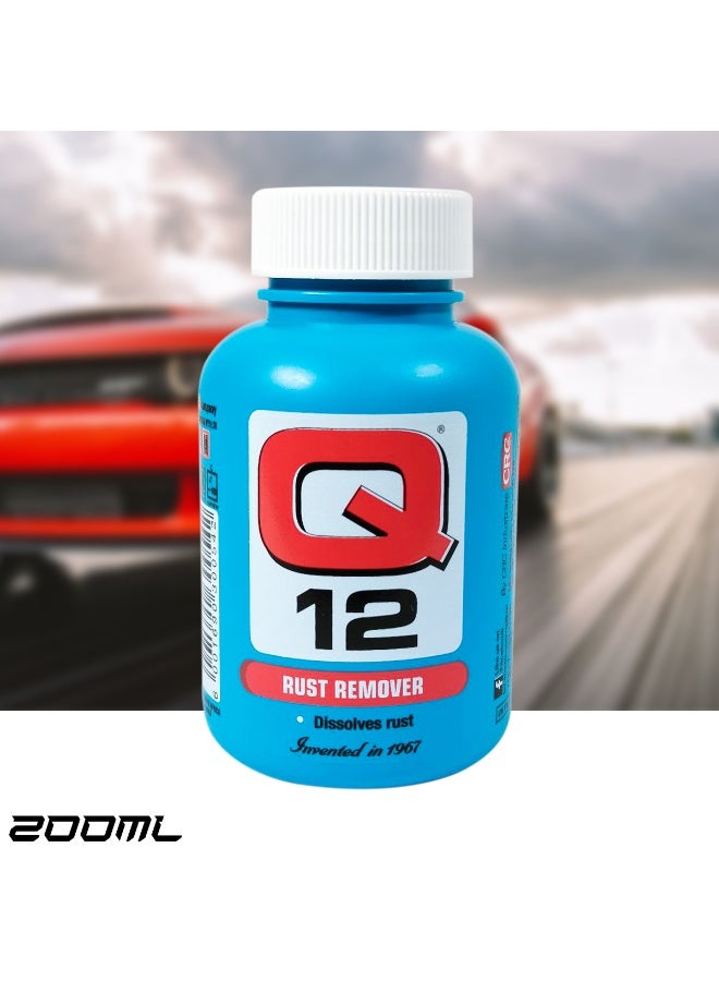Q12 2pcs Q12 Rust Remover 200ml, Metal Rust Cleaning Solution for Car Parts Tools Bolts Chains, Fast Acting Rust Cleaner Liquid for Industrial Home and Automotive Use - Image 4