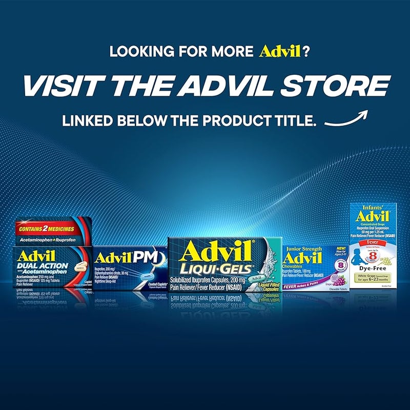 Advil Migraine Pain Reliever, Solubilized Ibuprofen 200mg, 80 Count, Liquid Filled Capsules, Powerful Migraine Relief - Image 5