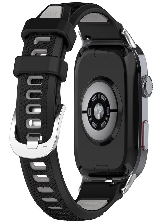 Disscool Replacement Adjustable Wristbands Compatible with Huawei Watch D2 Comfortable Silicone Wrist with Quick Release Strap Smart Watch Accessories(Black) - Image 2
