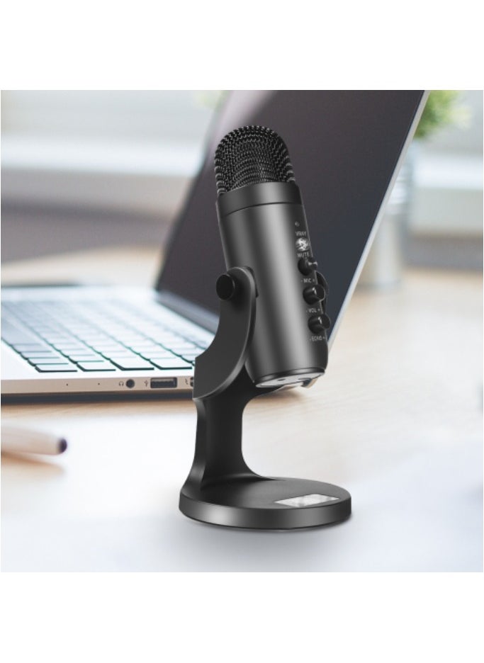 Jmary 🎙️ MC-PW8 USB Condenser Microphone for Podcasting, Streaming, Gaming, Voice-Over & Recording – Plug & Play Mic with Noise Reduction, Adjustable Tripod Stand, Mute Button & Volume Control – Compatible with PC, Laptop, Mac – Studio-Quality Sound  - Image 4