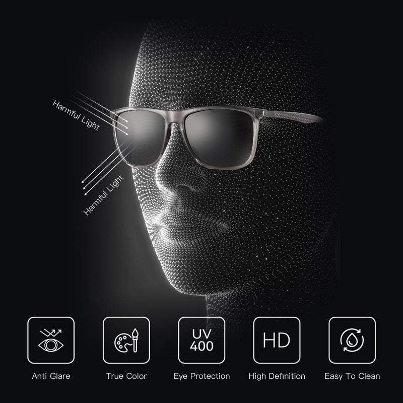 Zenottic Square Polarized Sunglasses For Men - Ultralight Carbon Fiber Sun Glasses Driving Fishing Cycling Golf Sports Uv400 Protection - Image 2