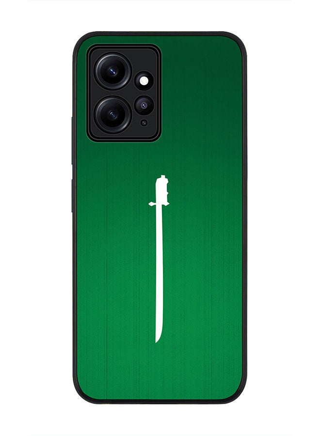 Stylizedd حافظة سوداء متينة لهاتف Redmi Note 12 4G، حافظة مرنة من المطاط، حواف مضادة للسقوط، غلاف TPU رقيق - سيف السعودية - Image 1