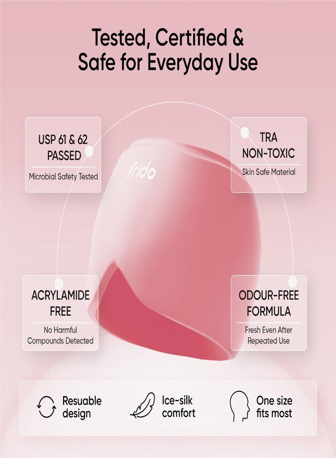 Frido Hot & Cold Therapy Cap | 360° Full Head Coverage | Reusable Cooling & Warming Cap with Gentle Compression | Pink - Image 4