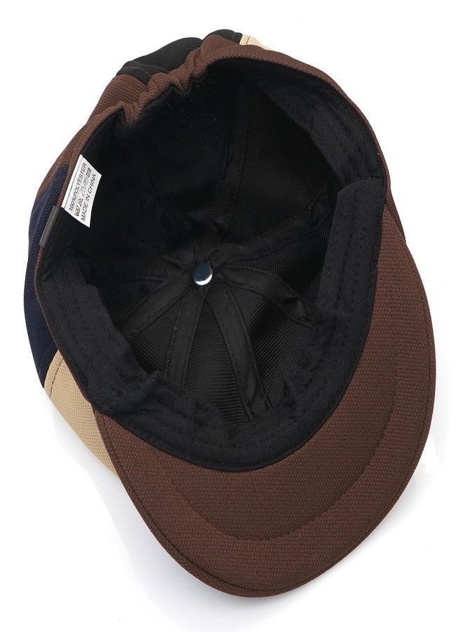 Taidor Men's 8 Panel Newsboy Cap Vintage Peaked Cap Adjustable Flat Cap Irish Cabbie Ivy Driving Hunting Hat, Color-blocking, One Size - Image 3