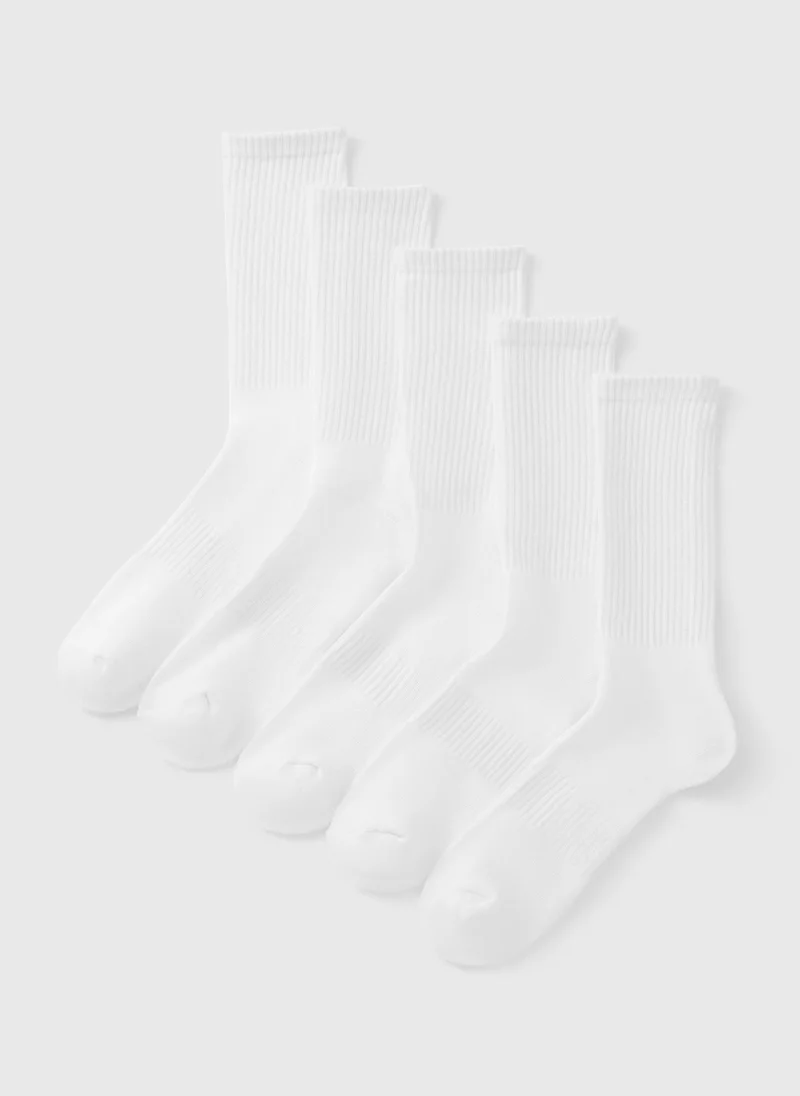 ماتلان White Athletic Sports Socks