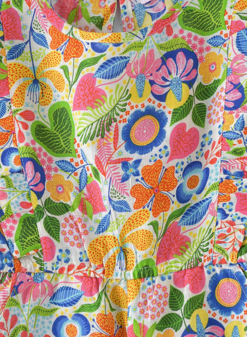 Jelliene Sunny Smiles: Girls' Soft Viscose Jumpsuit | Comfy Chic & Summer Fun - Image 3